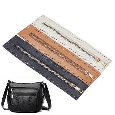 3Pcs 3 Colors Alloy Zipper FIND-WR0006-41-1