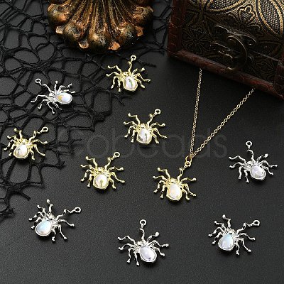 10Pcs 2 Colors Halloween Rack Plating Alloy Pendants FIND-YW0012-28-1