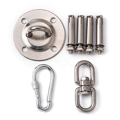 AHANDMAKER 1Pcs 304 Stainless Steel Double Eye Swivel Clasps STAS-GA0001-08-1