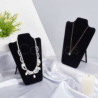 Velvet with Paper Bust Necklace Display Stands NDIS-WH0016-08-1