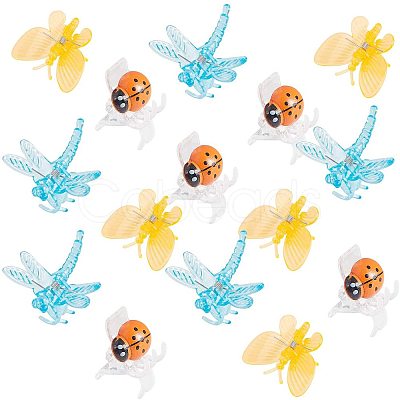 Transparent & Spray Painted Plastic Claw Hair Clips OHAR-GA0001-01-1