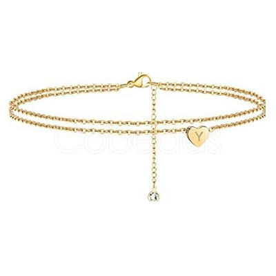 Heart Brass with Crystal Rhinestone Anklets FS-WGC43DA-16-1