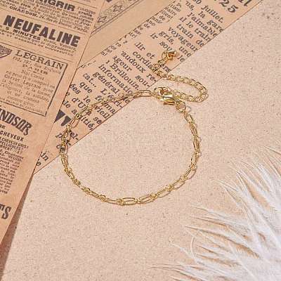 Brass Cable Chain Bracelet for Women BJEW-JB07898-1