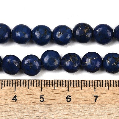 Synthetic Howlite Imitation Lapis Lazuli Beads G-S393-12A-8mm-1