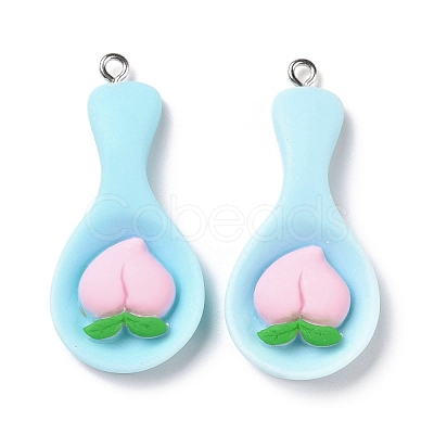 Opaque Resin Pendants RESI-G032-F01-1