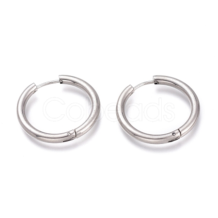 Tarnish Resistant 201 Stainless Steel Huggie Hoop Earrings EJEW-O095-05-07-1