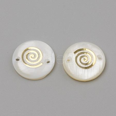 Freshwater Shell Links connectors SHEL-Q009-002G-1
