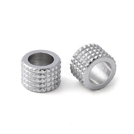 201 Stainless Steel European Beads STAS-Z124-06A-P-1