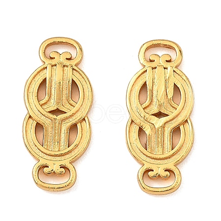Brass Knot Links Connector Charms KK-F941-06G-1