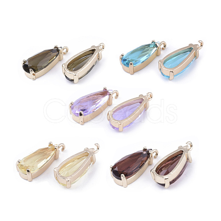 Transparent Glass Pendants GLAA-T007-22-1