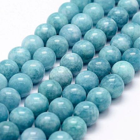 Natural White Jade Imitation Amazonite Beads Strands G-F364-16-10mm-1