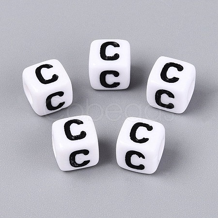 Opaque Acrylic Beads SACR-N020-04A-C-1