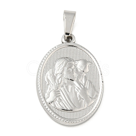 Non-Tarnish 304 Stainless Steel Pendants STAS-B071-02A-09P-1