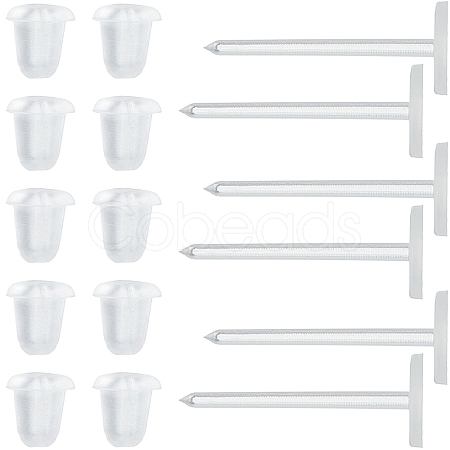 500Pcs Eco-Friendly Plastic Stud Earring Findings KY-SP0001-03B-1