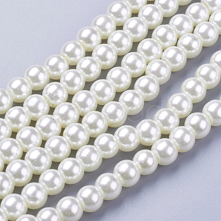 Glass Pearl Beads Strands HY-6D-B02-1