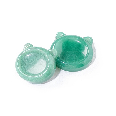 Natural Green Aventurine Healing Cat Ornaments PW-WG30064-02-1