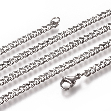 Non-Tarnish Men's Cuban Link Chain Necklaces NJEW-L172-01A-1