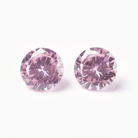 Cubic Zirconia Pointed Back Cabochons ZIRC-WH0001-B12-1