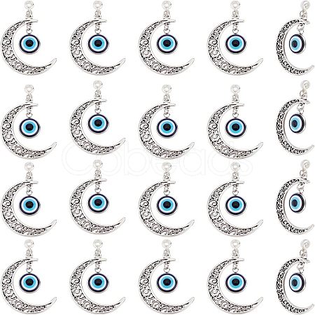 Nbeads Alloy Hollow Moon Big Pendants FIND-NB0002-45-1