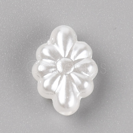 Opaque Acrylic Beads LS-OACR-WH0026-01A-1