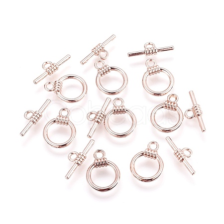 Alloy Toggle Clasps PALLOY-I134-12RG-AAA-1