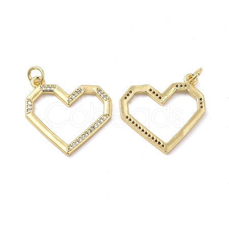 Brass Micro Pave Cubic Zirconia Pendants KK-E068-VB182-1