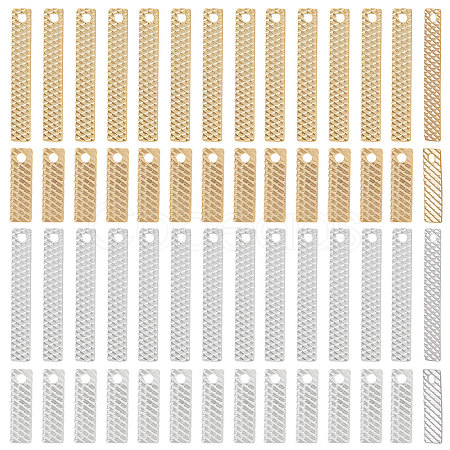 100Pcs 4 Style Brass Pendants KK-BBC0005-59-1