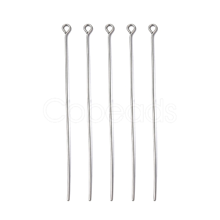 Tarnish Resistant 304 Stainless Steel Eye Pin X-STAS-R045-65mm-1