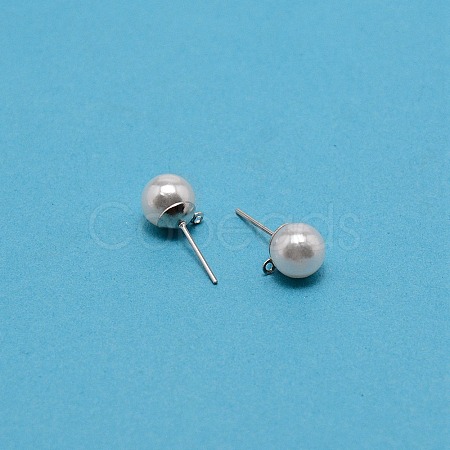 Iron Stud Earring Findings STAS-WH0029-02C-02-1-1