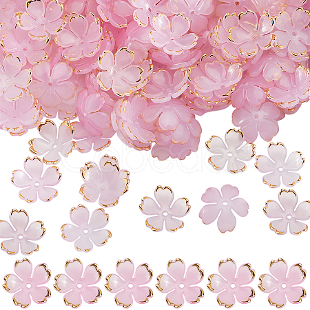 200Pcs Acrylic Bead Caps OACR-SC0001-83G-1