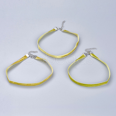 Cloth Gothic Choker Necklaces NJEW-E085-30F-1