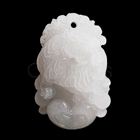 Natural White Jade Carved Pendants G-S384-01C-1