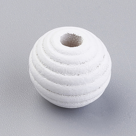 Natural Maple Wood Beehive Beads WOOD-Q030-48C-1