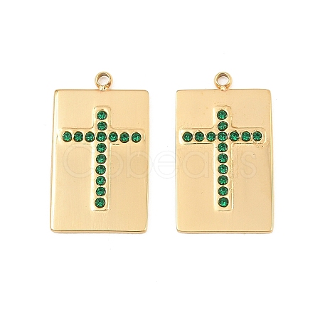 304 Stainless Steel Rhinestone Pendants RB-CBADC81-13G-03-1
