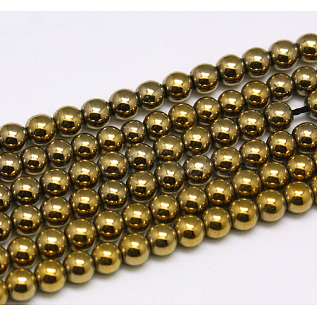 Non-magnetic Synthetic Hematite Beads Strands G-K015-2mm-01-1
