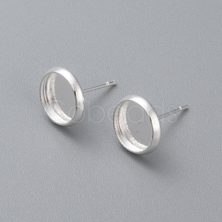 304 Stainless Steel Stud Earring Settings STAS-K131-B-01S-1