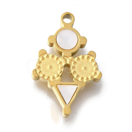Ion Plating(IP) 304 Stainless Steel Manual Polishing Charms STAS-M059-02G-02-1