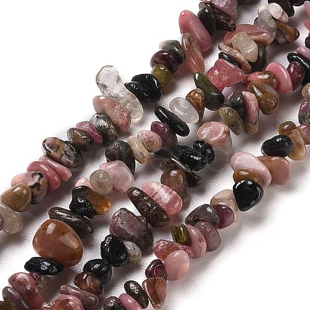 Natural Multicolor Tourmaline Chip Beads Strands G-D093-A05-1