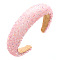 Resin Sponge Hair Bands, Wide Hair Accessories for Women Girls, Pink, 140x120mm