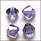 Imitation Austrian Crystal Beads, Grade AAA, K9 Glass, Faceted, Bicone, Medium Purple, 10x9~10mm, Hole: 0.9~1.6mm