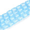 Natural Selenite Beads Strands, Dyed, Drum, Cornflower Blue, 12x8mm, Hole: 1.2mm, about 32pcs/strand, 15.43''(39.2cm)