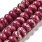 Synthetic Imperial Jasper Dyed Beads Strands, Rondelle, Medium Violet Red, 8~8.5x5~5.5mm, Hole: 1.2mm, about 76~77pcs/strand, 15.20''~15.47"(38.6~39.3cm)