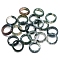 Natural Indian Agate Plain Band Rings, Inner Diameter: 18~20mm