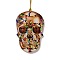 Opaque One-sided Printed Acrylic Big Pendants, for Halloween, Skull, Peru, 547x2mm, Hole: 3.5mm