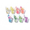 Imitation Fruit Tea Resin Pendants CRES-S359-31-2