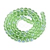 Transparent Electroplate Glass Beads Strands LS-EGLA-Q132-6MM-01A-20-2