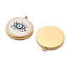 IP Plating(IP) 304 Stainless Steel Enamel Pendants STAS-A103-01G-01-2