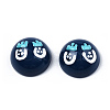 Opaque Resin Enamel Cabochons CRES-N031-018-3