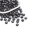 Acrylic Horizontal Hole Letter Beads OACR-E001-17-1