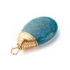 Natural Apatite Pendants PALLOY-JF00878-4